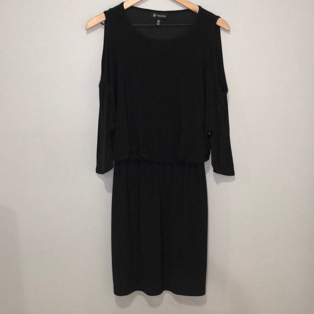 Versona Black Cold Shoulder Dress